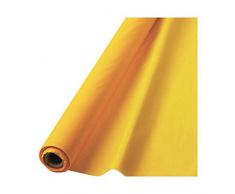 amscan Tischdecke, wiederverwendbar, wasserfest, Kunststoff 40 x 100 Gelb Sonnenschein