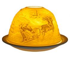 Himmlische Düfte Geschenkartikel GmbH Winterzauber Windlicht, Porzellan, Weiss, 12x12x8 cm