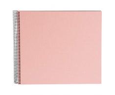 Goldbuch Spiralalbum, Bella Vista, 35x30 cm, 40 schwarze Seiten, Leinen, Rosé, 25 522