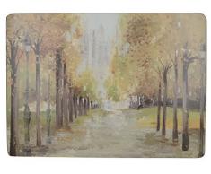 CREATIVE TOPS Central Park Bedruckt Große Tischsets, 40 cm x 29 cm (4 Stück), Kork, braun, 1 x 1 x 0,5 cm