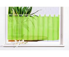 Gardinenbox Scheibengardine Uni Voile, 50x160, Apfelgrün, 61070