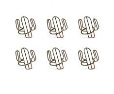 DII Serviettenringe für Familienessen, Hochzeiten, Partys im Freien oder den Alltag Für jeden Tag Set of 6 Cactus