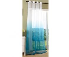 Schal transparent Farbverlauf Vorhang mit Ösen Gardine Voile, 1 Stück 245x140, Türkis, 204202