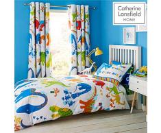Catherine Lansfield Bettwäsche-Set Dino-Saw pflegeleicht Einzelbett hell