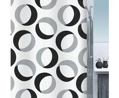 Spirella Anti-Schimmel Duschvorhang Rings Anti-Bakteriell, waschbar, wasserdicht Polyester 180x200cm weiß, grau, schwarz