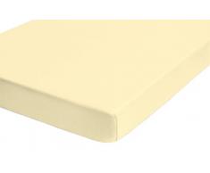 biberna 12344 Frottee-Stretch Spannbetttuch, ca. 90 x 190 cm bis 100 x 200 cm, nach Ãko-Tex Standard 100, gelb