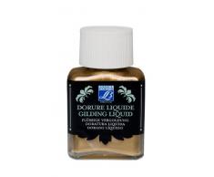 Lefranc & Bourgeois 350409 flüssige Vergoldung, Dekoration, schillernde Metallfarben mit hoher Deckkraft, wasserfest und wetterbeständig, 75ml Flasche - Messing
