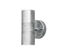 Gnosjö Konstsmide Modena Wandleuchte Außenleuchte, Stahl, GU10, galvanisiert grau, 6 x 9 x 17 cm