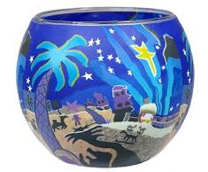 Himmlische Düfte Geschenkartikel GmbH Bethlehem Windlicht, Glas, bunt, 11x11x9 cm