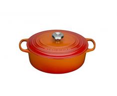 LE CREUSET BRÄTER OVAL SIG 40 cm OFENROT, Gusseisen, Orange, One Size