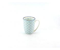 Creatable 21160, Mediterran blau, Kaffeebecher 30 cl 4er Set, Steingut