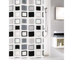 Kleine Wolke textilgesellschaft Duschvorhang, Synthetikfasern, Anthrazit, 200 x 120 cm