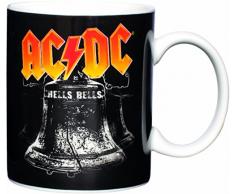 AC/DC Kaffeetasse Hells Bells, Porzellan, schwarz, 8 cm