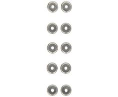 First4magnets F4MB14S-10 14mm Durchmesser x 3,5 mm Dicke X 3 c/Bohrung mm N42 Neodymmagneten Edelstahl Topf - 5,2 kg ziehen (Packung mit 10), silver, 25 x 10 x 3 cm