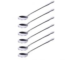 InBlossoms Long Handle Löffel, 8-Zoll-Edelstahl Iced Teelöffel zum Mixen, Cocktail Rühren, Kaffee, 6er Set