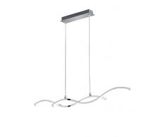Reality Leuchten LED Pendelleuchte, Metall, Integriert, 25 W, Chrom, 7 x 92 x 150 cm