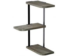 Love-KANKEI Eckregal in 3 Etagen Verwittertes Grau