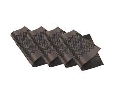 Venilia Schwarz Tischset Platzset Tischwäsche Platzdeckchen für Esszimmer gewebt WAVES Wellen-Muster Gewebe 4er Set Vinyl, 4 Stk. 45 x 30 cm, 59014, Kunststoff