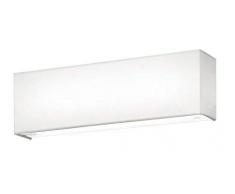 Trio Leuchten 271970601 Lugano A+, LED Wandleuchte, 6 watts, Integriert, Stoffschirm Weiß, 7.5 x 25 x 8 cm