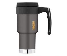 THERMOS 4028.231.059 Coffee-to-Go Thermobecher Work, Edelstahl anthrazit 0,59 l, 2 Stunden heiß, 7 Stunden kalt, BPA-Free
