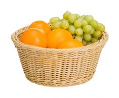 Saleen Mehrzweck-Korb, Gastrotauglich, Rund, Durchmesser: 25 cm, Kunststofffaser, Hellbeige, 02010130101