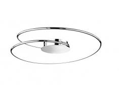 WOFI 9424.01.01.6700 A, Deckenleuchte, Metall, 31 watts, Integriert, Chrom, 70 x 70 x 20 cm
