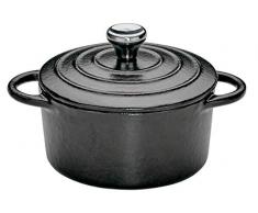Küchenprofi Provence mini Gusseisen Bräter, Gusseisen Topf, Rund, 10 cm,Schwarz