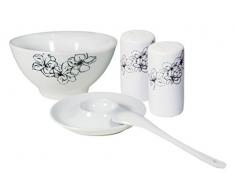 Frühstücksservice TOSCA, 20-teilig, Porzellan, schwarz, design I love®