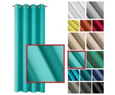 Eurofirany ZAS/LOGAN/TURK Vorhang, Polyester, Türkis, 135x250 cm