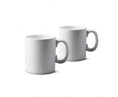 WM Bartleet & Sons traditionelle Porzellantasse, Weiß 2er Set