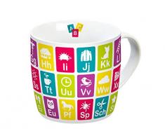 infinite by GEDA LABELS (INFKH) 12441 Anlauttabelle komplett Tasse, Porzellantasse, Kaffeetasse, Kindertasse, Mehrfarbig