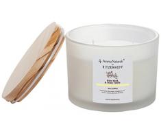 Ritzenhoff Aroma Naturals Nature Duftkerze, Glas, Gelb, Milchig, 11 x 11 x 8.5 cm