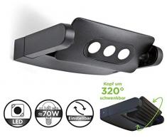 ECO-LIGHT Wandleuchte / Außenleuchte LEDSPOT in anthrazit mit 1x 3x3 Watt CREE LED