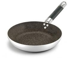 Pentole Agnelli Infinity Bratpfanne Senkkopf Langsame, aus Aluminium, mit Griff aus Edelstahl Cool, Silber 32 cm Silber/schwarz