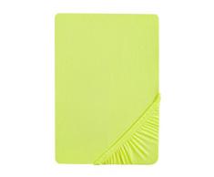 biberna Jersey-Elastic (Matratzenhöhe max. 25 cm) Spannbetttuch, 97% Baumwolle / 3% Elasthan, Apfelgrün, 140 x 200 cm - 160 x 220 cm