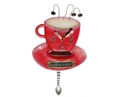 ENESCO Wanduhr, Motiv Cappuccino, Kunstharz, 35 cm (P8022)
