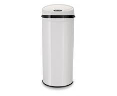ECHTWERK EW-AE-0260 Edelstahl Abfalleimer 42L mit IR Sensor, INOX White, weiß