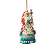 Enesco Jim Shore Heartwood Creek Coastal Weihnachtsmann mit Leuchtturm, 12,2 cm, Mehrfarbig