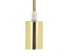 Smartwares IDE-60015 Kreative Pendelleuchte, Retro Deckenleuchte für E27 Leuchtmittel, Metall, Gold, 9,5 x 9,5 x 13,5 cm