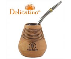 Delicatino Mate Kit Klein (Mate Becher Keramik Delicatino + Bombilla Edelstahl)