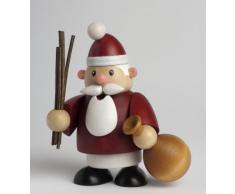 KWO Olbernhau 25003 Räuchermännchen Weihnachtsmann Mini, 10 cm