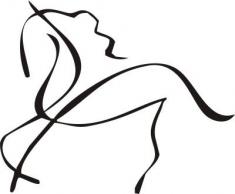 INDIGOS WG10193-90 Wandtattoo W193 Pferde Tier Wandaufkleber 80 x 66 cm, silber