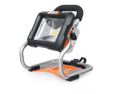 WORX WX026.9 LED Akku Arbeitsleuchte 20V – 360 Grad schwenkbarer Baustrahler mit LED Licht für die perfekte Arbeitsbeleuchtung – Ohne Akku & Ladegerät