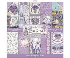 STAMPERIA SBBL51 Papierblock 10 Blätter doppelseitig Provence, Mehrfarbig, 30.5 x 30.5 (12 x 12)