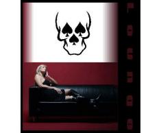 INDIGOS 4052166042208 Wandtattoo w175 Schädel, Piek, Fantasy Wandaufkleber 120 x 98 cm, gelb