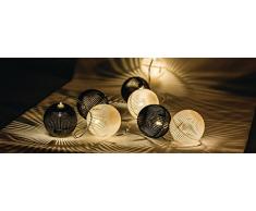 HQ Lichterkette, 10 LEDs, schwarz/weiÃe Kugel HQLEDSLPBALL
