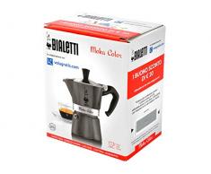 Bialetti Grey Espressokocher 3 Tassen, Aluminium, Grau