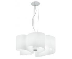 Eco Light Pendelleuchte, Hängeleuchte, Glas, E27, 60 W, weiß, 120 x 63 x 0 cm