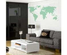INDIGOS 4052166138826 Wandtattoo w636 Europa Karte Wandaufkleber 80 x 38 cm, grün