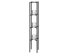 Blomus Nero Standleuchter, Metall, schwarz, H 100 cm, B, T 21 cm